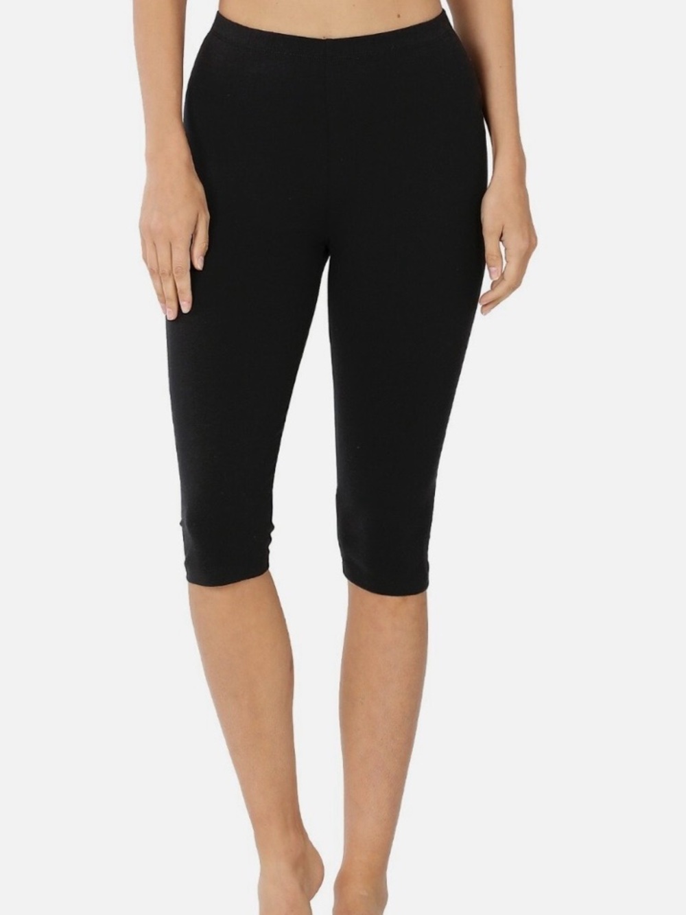 Zenana Premium Cotton Capri Knee Length Leggings NWOT
